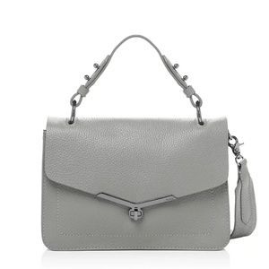 Botkier Valentina Leather Satchel Silver Gray/Gunmetal